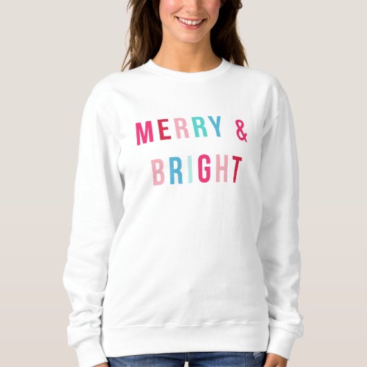 メリー&Bright Christmas Sweatshirt スウェットシャツ (正面)