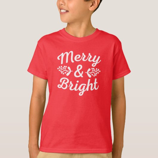 メリー&Bright Christmas Tシャツ (正面)