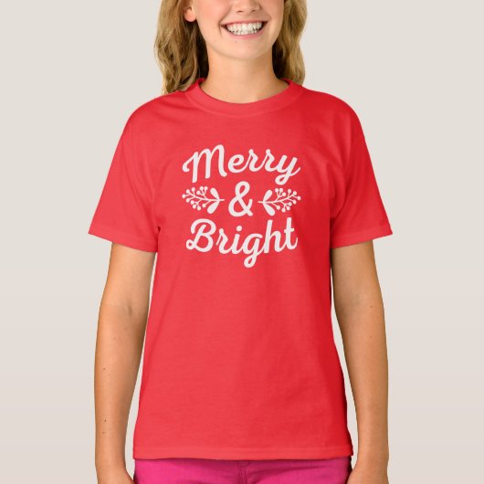 メリー&Bright Christmas Tシャツ (正面)