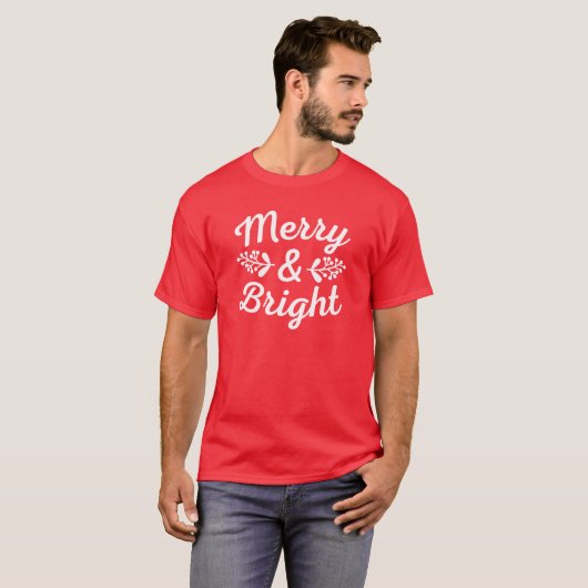 メリー&Bright Christmas Tシャツ (正面フル)