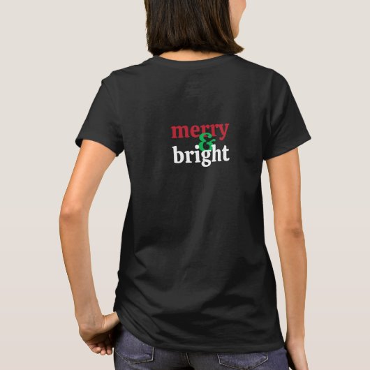 メリー&Bright Christmas Tシャツ (裏面)