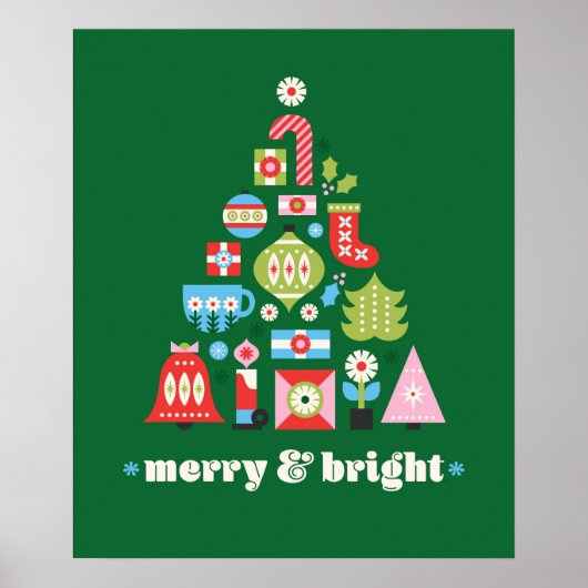 メリー&Bright Christmas Tree Gift ポスター (正面)