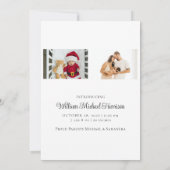 メリー&Bright Holiday Birth Announcement Card 招待状 (裏面)