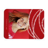 メリー&Bright Lightsクリスマスきらめく写真 マグネット (横)