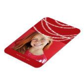 メリー&Bright Lightsクリスマスきらめく写真 マグネット (左側)