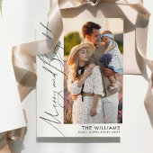 メリー&Bright Minimalistクリスマスフォトカード シーズンカード