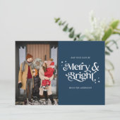 メリー&Bright Minimalistフォトクリスマス シーズンカード (スタンド正面)