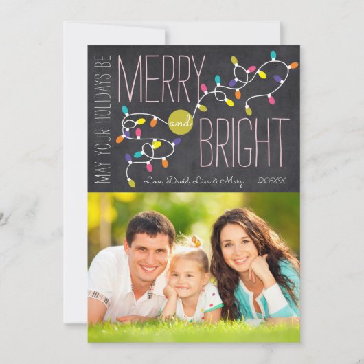 メリー&Bright Photoクリスマスカード – 垂直 シーズンカード