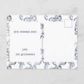 メリー & Bright Photo Blueヴィンテージホリデーポストカード シーズンポストカード (裏面)