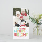 メリー&Bright Photo Cardクリスマカラフルス シーズンカード (スタンド正面)