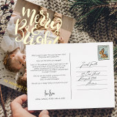 メリー&Bright What a Year写真バジェットクリスマス 箔シーズンポストカード