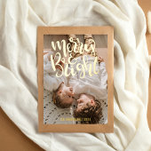 メリー&Bright What a Year写真バジェットクリスマス 箔シーズンポストカード