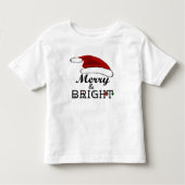メリー&Bright with Santa Hat Christmas, ZSPG トドラーTシャツ (正面)