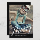 メリー | Brush Lettered Chillagraphy Photo Card シーズンカード (正面/裏面)