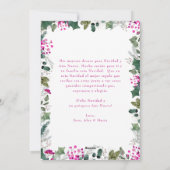 メリー & Pink写真Feliz Navidadカード シーズンカード (裏面)