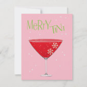 メリー-tiniマメリールティニホリデーカクテルパーティー 招待状 (正面)