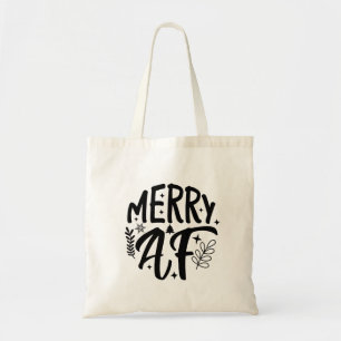 メリーAF楽しいクリスマススノーフレークXmas トートバッグ