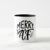 メリーAF楽しいクリスマススノーフレークXmas マグカップ (中央)