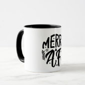 メリーAF楽しいクリスマススノーフレークXmas マグカップ (正面左)