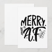 メリーAF楽しいクリスマススノーフレークXmas 招待状 (正面/裏面)