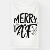 メリーAF楽しいクリスマススノーフレークXmas 横断幕 (縦)