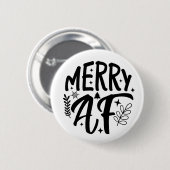 メリーAF楽しいクリスマススノーフレークXmas 缶バッジ (正面&裏面)