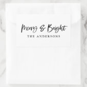 メリーBrightスクリプモダント文字 長方形シール (バッグ)