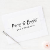 メリーBrightスクリプモダント文字 長方形シール (封筒)
