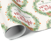 メリーBright Christmasリース ラッピングペーパー (ロールコーナー)
