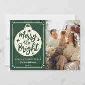 メリーBright Christmas Baubleのモダン写真 シーズンカード (正面)