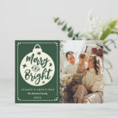 メリーBright Christmas Baubleのモダン写真 シーズンカード (スタンド正面)