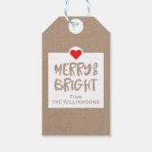 メリーBright Christmas Calendarカウントダウン ギフトタグ (正面)