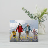 メリーBright Christmas Gold Foil & Photo 箔シーズンポストカード (立ち正面)