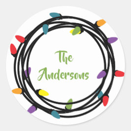 メリーBright Christmas Light ラウンドシール