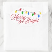 メリーBright Christmas Light 楕円形シール (バッグ)