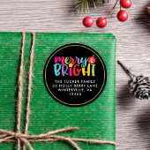 メリーBright Christmas Ornamentアカラフルドレス ラウンドシール