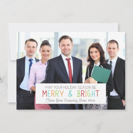 メリーBright Christmas Photo Card Business シーズンカード (正面)