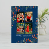 メリーBright Christmas Photo Collageフローラ 箔シーズンカード (立ち正面)
