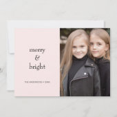 メリーBright Christmas Pink and Black Photo シーズンカード (正面)