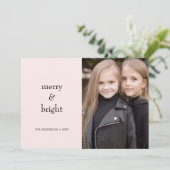 メリーBright Christmas Pink and Black Photo シーズンカード (スタンド正面)