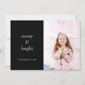 メリーBright Christmas Pink and Black Photo シーズンカード (正面)