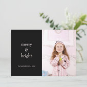 メリーBright Christmas Pink and Black Photo シーズンカード (スタンド正面)