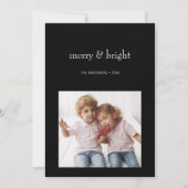 メリーBright Christmas Pink and Black Photo シーズンカード (正面)