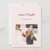 メリーBright Christmas Pink and Black Photo シーズンカード (正面)