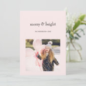 メリーBright Christmas Pink and Black Photo シーズンカード (スタンド正面)
