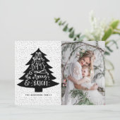 メリーBright Christmas Tree |ホリデーフォトカード シーズンカード (スタンド正面)