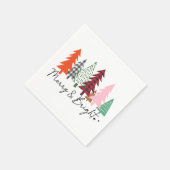メリーBright Christmas trees Napkins スタンダードカクテルナプキン (角)