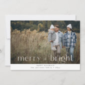 メリーBright Family素朴 Christmas写真 シーズンカード (正面)