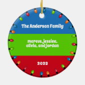 メリーBright Family Photo Christmas Light セラミックオーナメント (裏面)