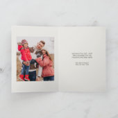 メリーBright Greenミニマル Christmas Photo シーズンカード (内部)